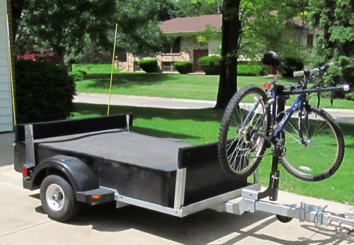 car trailer with bike rack